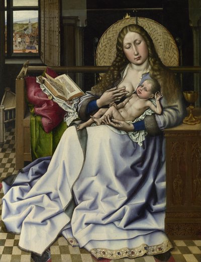 The Virgin and Child before a Firescreen by Robert Campin